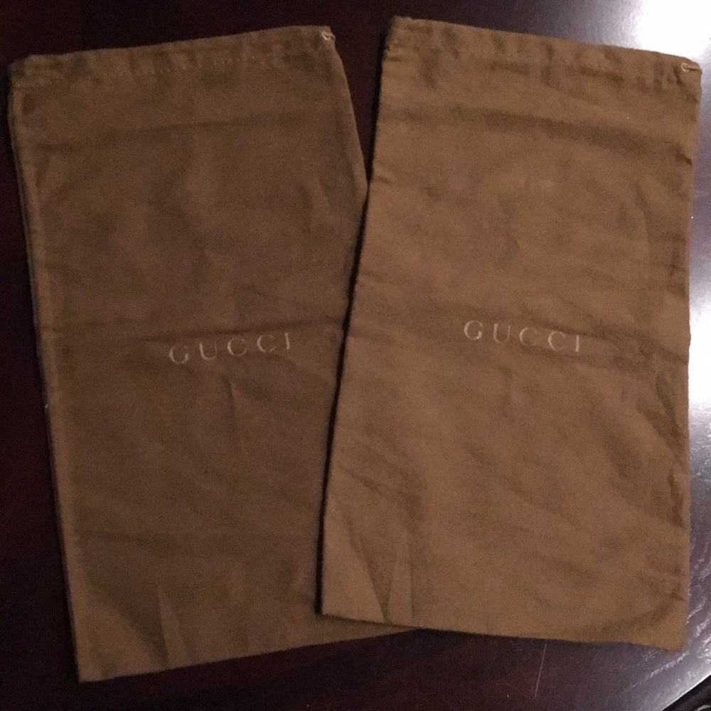 Pair of authentic Gucci dust bags sleeper bags